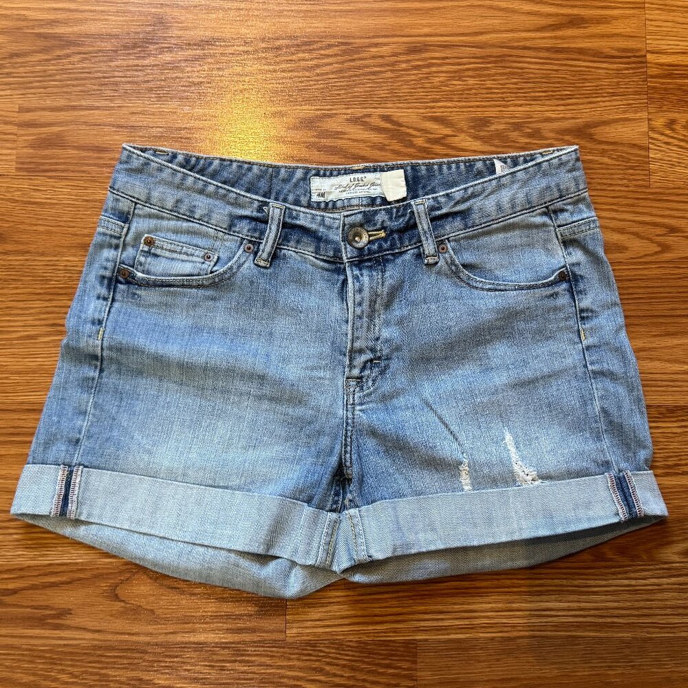 H&M L.O.G.G. Low Rise Jean Shorts